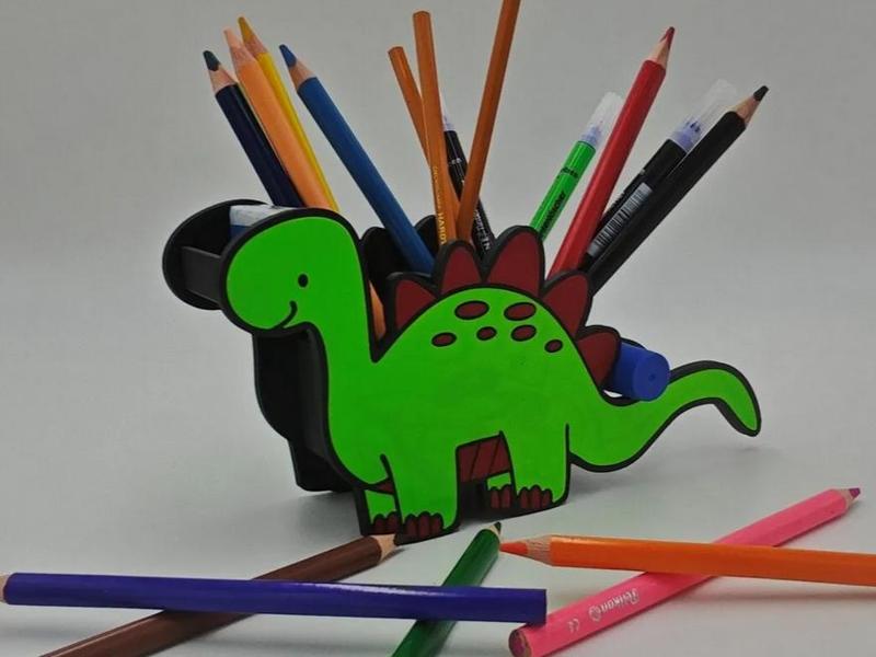 Dino Pen Holder Desk/School