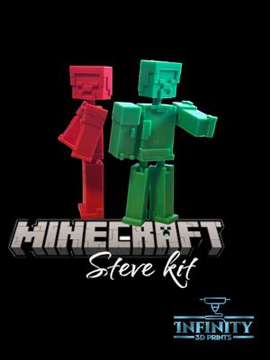 minecraft steve card kit 