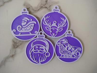 Christmas tree decorations - 4 ornaments