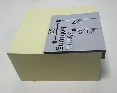 Bohrschablone für 35mm Topfbandscharniere