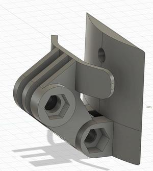 Gopro mount for helmet chin bar