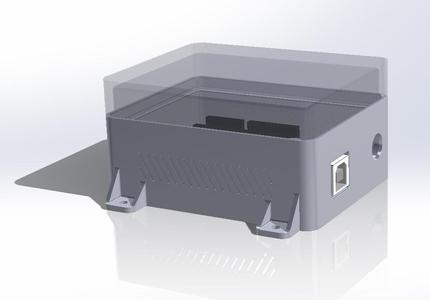 Arduino R3 with shield housing with lid 
