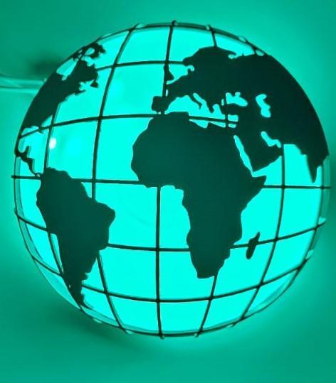 Erde Globus Bewegliche Kugel Streslessball LED RGB Lithophane Weltplanet