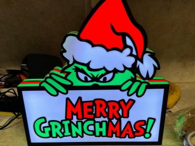Merry Grinchmas LED Lamp