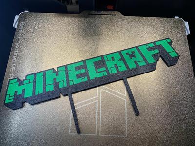minecraft cake topper