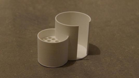 Holder for small pencils and cotton discs