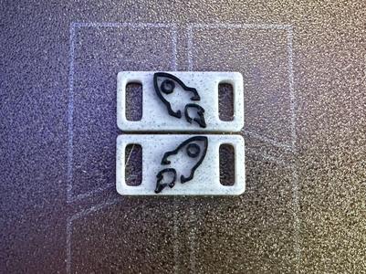 Space rocket shoe charms