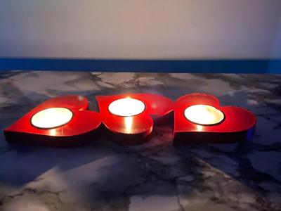 heart tealight holder