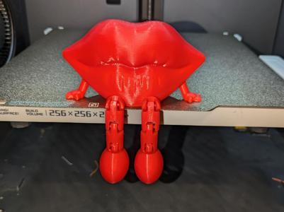 Lips with arms and articulated legs buddy