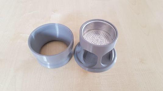 Bialetti Moka three cup coffee grounds filling station