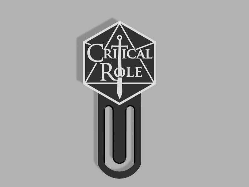 Critical Role Bookmark / Paperclip