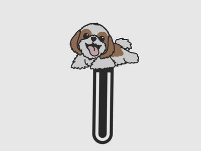 BookMark Dog Shih Tzu Cute Kawaii