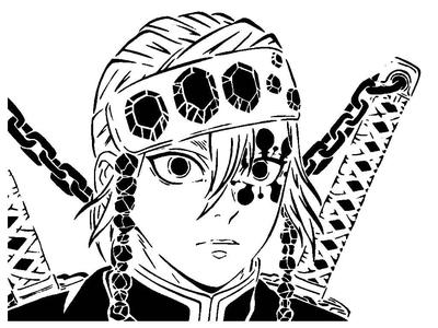 Tengen Uzui stencil 5