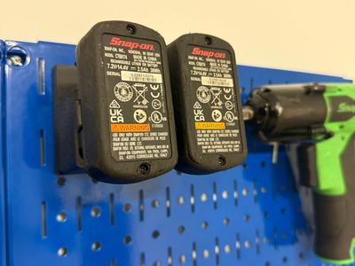 Snap-On Battery Holder For Pegboard