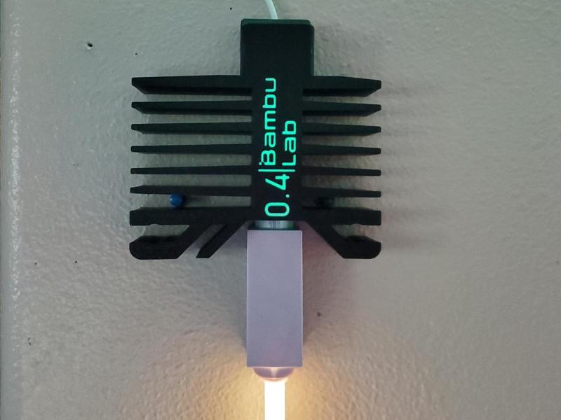 X1P1 Hotend Light Box with LED Faux Filament 