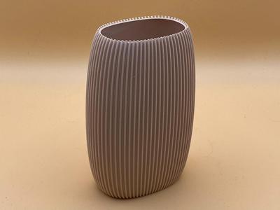 Oval Fluted Vase