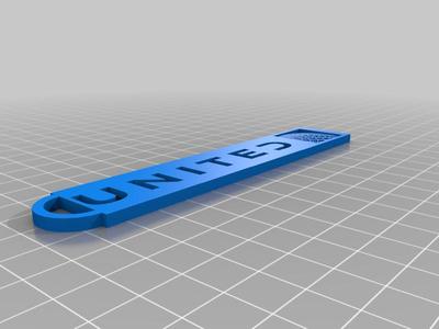 United keychain/luggage emblem