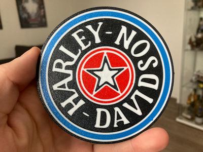 Harley-Davidson star logo coaster