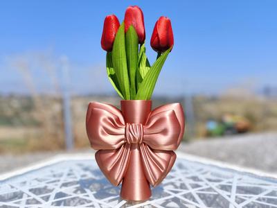 Luxury Bow Ribbon Vase