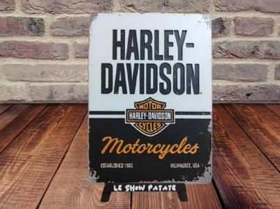Plaque vintage Harley Davidson Hueforge