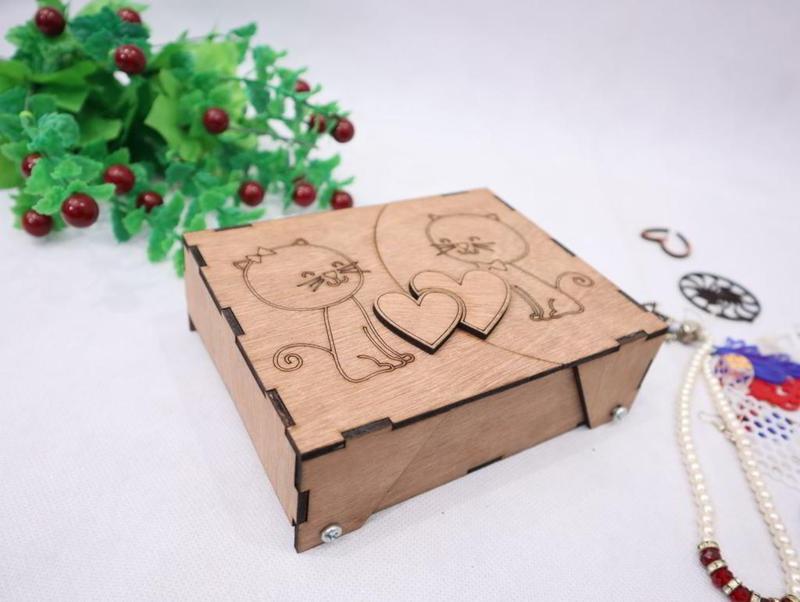 Laser Cut Wooden Gift Box 3mm Vector