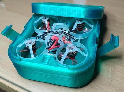 Mobula 6 case with latches and battery compartment