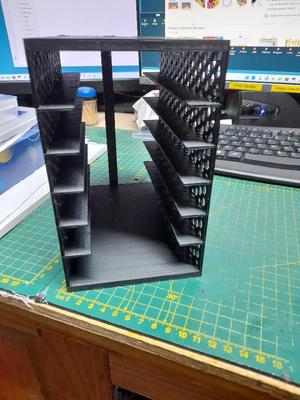 Parametric storage rack for small parts boxes   