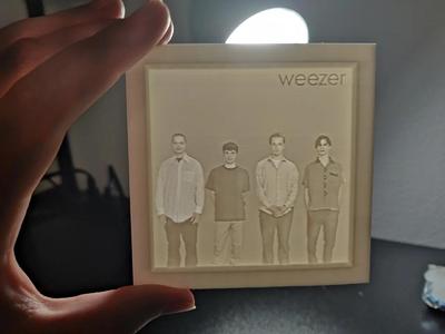 Weezer - Blue Album Lithophane   