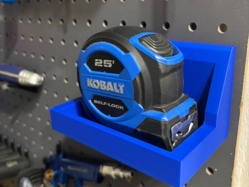 Pegboard Tape Measure Holder