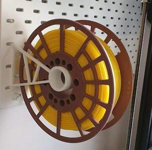 Filament roll holders for IKEA SKADIS installed on the lateral side