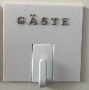 Schablone für Gäste-Handtuch