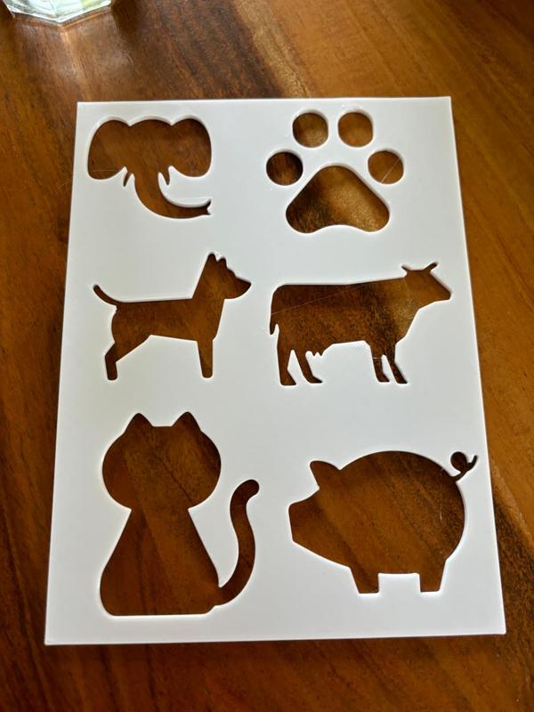 Stencil / Template (Schablone) Animals Dog Cat Cow