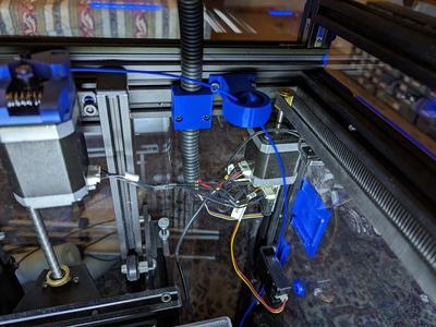 Ball joints filament guide for Ender 6 with repositioned extruder
