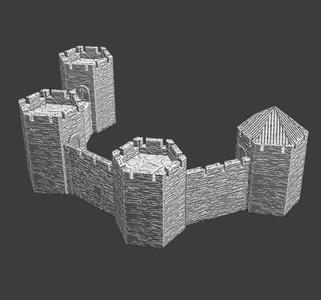 Hexagon towers - Modular Castle System