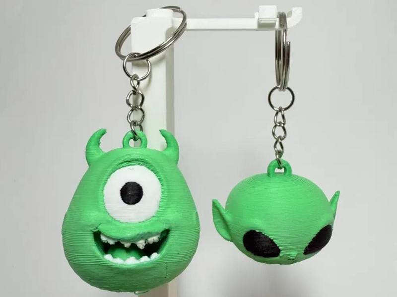Mike Wazowski and Alien keychain   