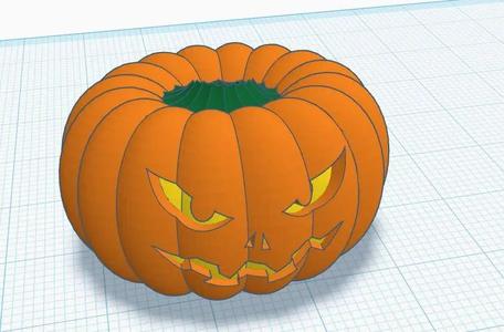 Jack-o-lantern bead   