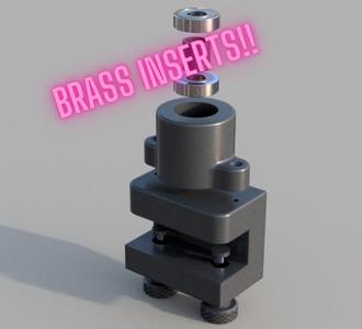 Brass insert soldering iron desk clamp 