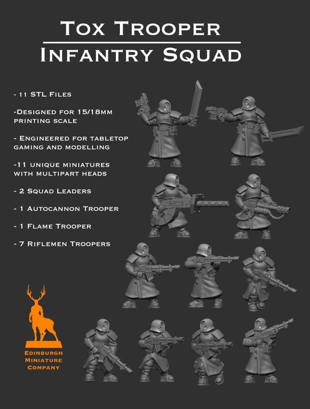 Tox Trooper Infantry Squad (15mm)
