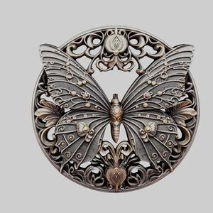 Butterfly Animal Head Butterfly Animal Medallion for CNC Router Laser & 3D Printer