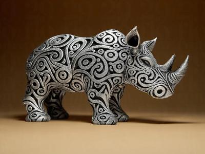 Designer RHINO Sculpture   