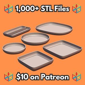 Kitchen Tray Set for Coffee Machine Oil Jug Spices and More MineeForm FDM 3D Print STL File   