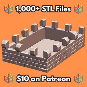 Medieval Castle Wall Shaped 3x5 Inch Index Note Card Holder MineeForm FDM 3D Print STL File   