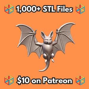 28mm Sci-Fi Mischievous Bat for Enchanted Encounters MineeForm FDM 3D Print STL File   