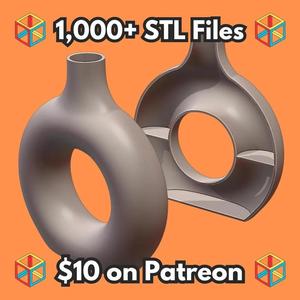 Donut Shaped Vase with Hidden Compartment for Valuables (Requires Pausing During Print) MineeForm FDM 3D Print STL File   