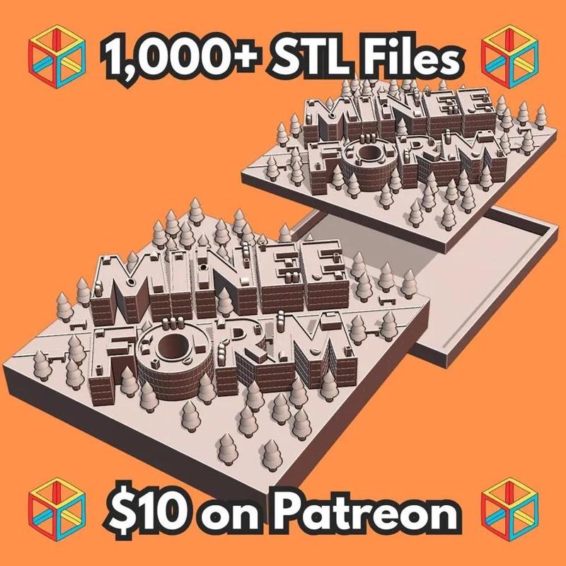 Architectural Scale Model of Office Park with Hidden Compartment for Hiding Valuables (Requires Pausing During Print) MineeForm FDM 3D Print STL File   