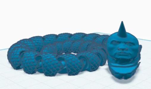 rock unicorn snake (break off front block)   