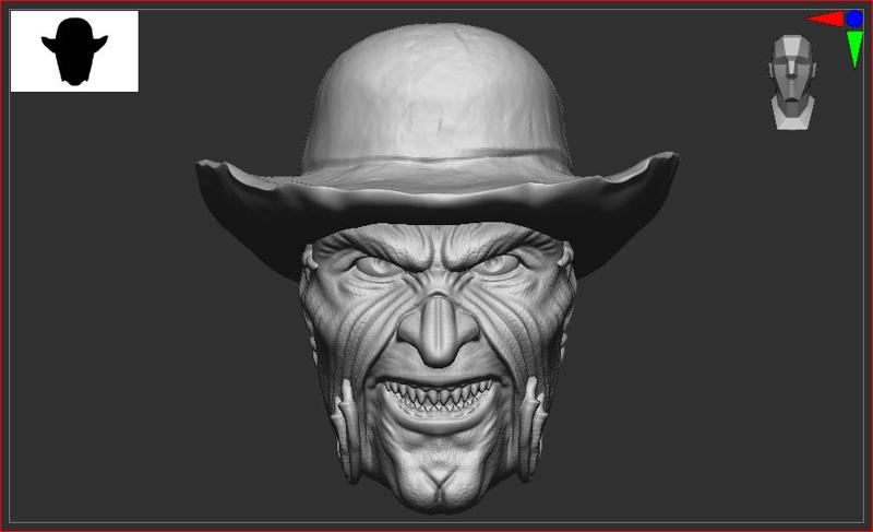 Jeepers Creepers Head V1 (normal) for articulated figures