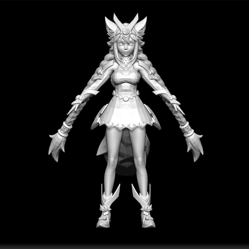 Anime Girl Figurine - Printable Anime Girl STL - Anime Girl 3D Model - Poseable Anime Girl - Custom Anime Girl Design