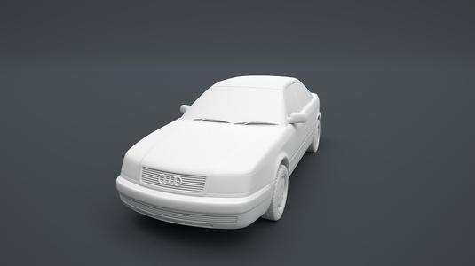 Audi Sedan Car With Articulated Wheels