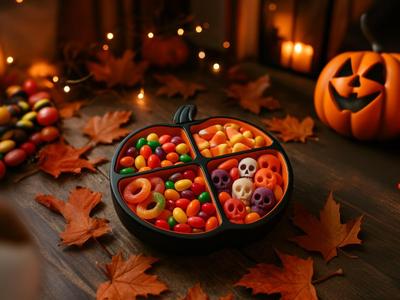Pumpkin Candy Tray — Halloween Snack Dish